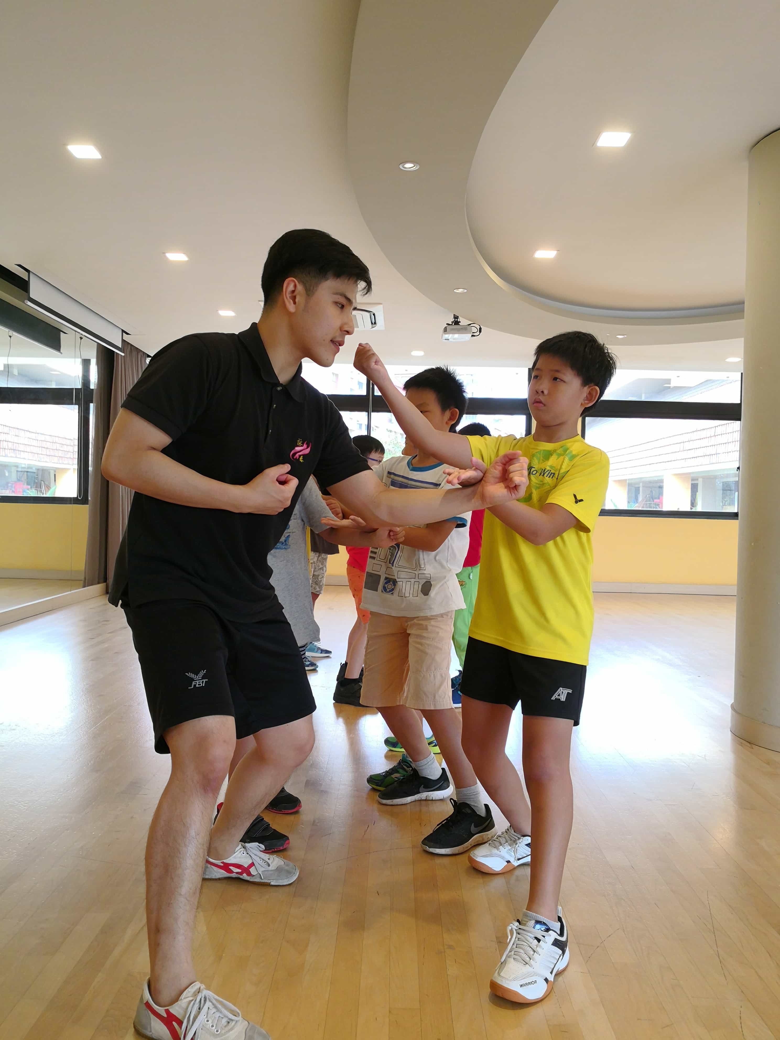 Children learning Wing Chun